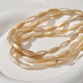 Natuurlijke witte schelpkraaltjes in rijstvorm voor DIY sieraden en armbanden maken - Ongeveer 6*15mm / Trochus Natuurlijke Kleur (16#)