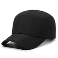 Cappellino camper nero a cinque pannelli in tessuto traspirante ad asciugatura rapida - Regolabile / Nero