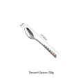 Cucchiaio da dessert in acciaio inox con smalto colorato e motivi a quadri, 17,6cm - Cucchiaio da Dessert