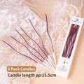 6-piece set of 15.5cm spiral rose gold birthday candles for creative cake decoration - Curly Candle Rose Gold