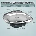 Transparentes graues Sitzbad für Toiletten mit präzisen Maßen und ergonomischem Design - Für Intelligente Toilette / Einfaches Grau