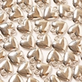 Polished silver heart-shaped metal beads with small hanging loops for DIY jewelry making - Silver