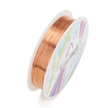 0.3mm copper jewelry wire for DIY beading on a white spool in rose gold finish - 0.2mm / Copper (Standard)