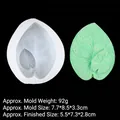 Leaf shaped silicone mold for DIY candles and soaps with detailed leaf vein textures - 1#B1081 / Clear