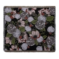 Nordische Webdecke mit Vintage-Granatapfel-Blumenmustern und bunten Quastenverzierungen - 130x160cm / Granatapfel Blumen