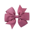 Grosgrain ribbon bow hair clip in dusty rose pink for girls and kids hair accessories - Dusty Rose (275)