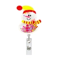 Weihnachten Schneemann Acryl Ausweishalter mit bunten Pailletten für Ausweise - Schneemann