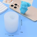 Siliconen mal van teddybeer voor geurkaarsen en hars met afmetingen en details - Staande Beer Stijl (2)