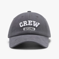 Dark gray baseball cap with white 3D CREW embroidery and vintage EST.1983 patch - Dark Gray