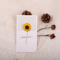 Handmade yellow sunflower greeting card with Especially for You text on plush background - Sunflower Greeting Card