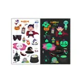 Luminous Halloween cartoon tattoos with pumpkin and witch motifs in day and night view - 120*76mm / Castle Vampire Pattern (WS-K88)