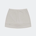 Detalle de minifalda plisada gris claro con logo de estrella y tela deportiva elástica - XS / Gris Polvo