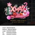 Christmas Santa Claus window static stickers with 3D effect in various sizes and UV print - SDUV019 (Snowman & Tree) / XXL (163x120cm)