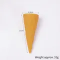 Modello di cono gelato giallo acceso per fai-da-te, dettaglio dimensioni lunghezza 11 cm - Cono Appuntito Giallo Medio