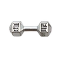 Silver dumbbell-shaped pendant with LIFE and FIT engraving for DIY sports jewelry - FIT LIFE Dumbbell