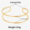 Dettaglio del bracciale in acciaio inossidabile placcato oro 18k con dimensioni e peso - Oro