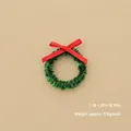 Mini ghirlanda natalizia verde con fiocco rosso per fai da te e micro decorazioni - Verde