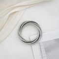 Minimalistisches silbernes mehrlagiges Spiralarmband im metallischen Industriedesign - Silber