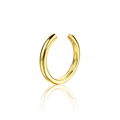 Polished 18k gold plated C-shaped ear cuff for women with minimalist geometric design - 7(Single) Gold-Minimalist Smooth Surface