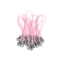 Pink DIY phone lanyard with silver alloy clasp and split ring for handmade charms - Pink