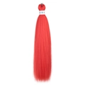 Extension de cheveux EZ Braid 26 pouces en fibre synthétique rouge pour tressage - Rouge (FR RED#)