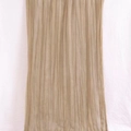 Beige crinkled voile table runner with elegant pleated texture for luxury wedding decor - Deep Beige