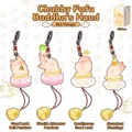 Buddha hand resin figurines with gold bells and lotus charms in decorative gift boxes - 1223-4 Bell Hanging Set