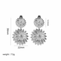 Silver Sunflower Earrings (TE6094-S)