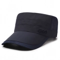 Casquette militaire bleu marine à séchage rapide avec mesh respirant et texte relief - Réglable / Bleu marine