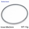 Minimalistischer 3mm titanstahl armreif in schwarz mit 68mm innendurchmesser - 68mm-1 stück (KB209819-GC)