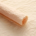 Textured apricot crepe paper for flower wrapping with elegant double-layer pleated pattern - Xuenai Paper / 53*53cm (5 Sheets/Pack) / Wood