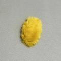Cute yellow plush hair clip with soft faux fur texture for autumn and winter styling - Mango Yellow