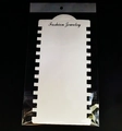 Close-up of white multi-slot jewelry display cards with clear OPP self-sealing bags - 13*29 Bag (Without Card)