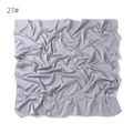 Solid color satin square scarf for women, large soft breathable matte silk-like hair scarf. - Gray
