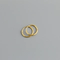 Pendientes de aro minimalistas en plata esterlina S925 dorada con acabado pulido liso - 12mm / Dorado