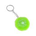 Porte-clés tranche de kiwi en PVC réaliste avec texture verte et anneau métallique - Tranche de Kiwi - Porte-clés