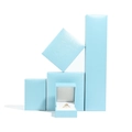 Cajas de joyería azul cielo con textura cepillada para anillos, collares y colgantes - Caja para pulsera / Azul Cielo