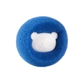 Blue laundry sponge cleaning ball with white panda face design for washing machines - Panda / Blue