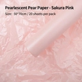 Pearlescent cherry pink tissue paper for flower wrapping, 20 sheets pack, 50x70cm - 50*70cm (20 Sheets/Pack) / Pearlescent Cherry Blossom Pink
