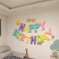 Set di palloncini Happy Birthday e ONE macaron colorati per decorazione festa - Colore Macaron