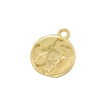 Macro shot of a golden globe pendant with matte texture and a polished surface finish - VD1688 Gold Smooth Globe