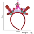 Light-up Christmas headband with red sequins, Santa hat, and Merry Christmas text - Reindeer Santa Hat