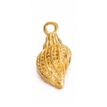 Gouden schelp bedeltje van roestvrij staal voor DIY-sieraden maken en armbanden - Schelp 16x8mm