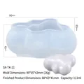 Molde de silicona con forma de nube para velas DIY y jabón, acabado traslúcido SX-TK-21 - Nube de Espejo Grande