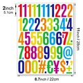 Detail of 2-inch waterproof vinyl colorful number stickers and symbols for posters - 2 Inch Bold Numbers & Symbols - Multicolor