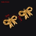 Pendentif nœud en acier inoxydable doré avec trou de 0,2 cm pour bijoux DIY - Style G / Or