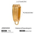 Gold stainless steel bikini connector piece with waterproof hypoallergenic texture - Grain Texture Closed Pendant (JDBKN004)
