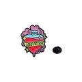 Spilla smaltata pozione d'amore a forma di cuore rosa con tappo blu per vestiti - Boccetta di Pozione-LOVE POTION