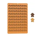 Tappeto in silicone arancione con stampi per omini di pan di zenzero e biscotti - Omino di pan di zenzero
