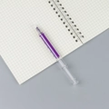 Creative syringe-shaped highlighter pen in vibrant purple with transparent casing - Purple